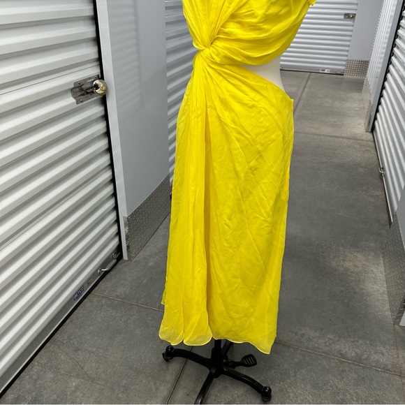 Cinq a sept 100% silk corinne cut out one shoulder dress 12 - Picture 6 of 9